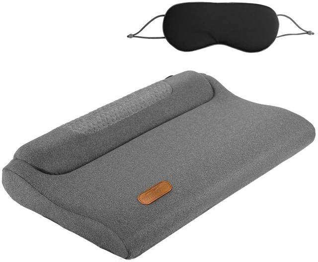 Main image of Fresh Fab Find Neck Massager Pillow Ergonomic Massager Memory Foam Pillow with 3-Level Heating 3-Intensity Vibration 30Min Timer for Neck Back Shoulder Pain Relief - Gray