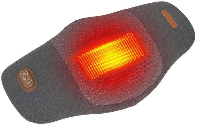 Main image of Fresh Fab Find 2 In 1 Electric Lumbar Massager Support Pillow Memory Foam Lower Back Massager with Heat Vibration Adapter for Pain Relief - Gray