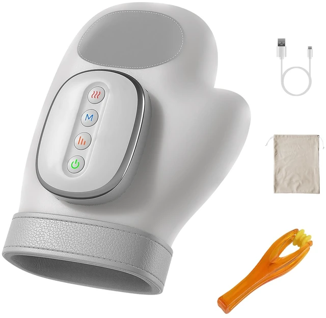 Main image of Fresh Fab Find Hand Massager With Heat Compression Cordless Hand Massager for Arthritis Carpal Tunnel with 3 Modes 3 Heat Levels 5 Intensity Levels Disposable Gloves - Gray