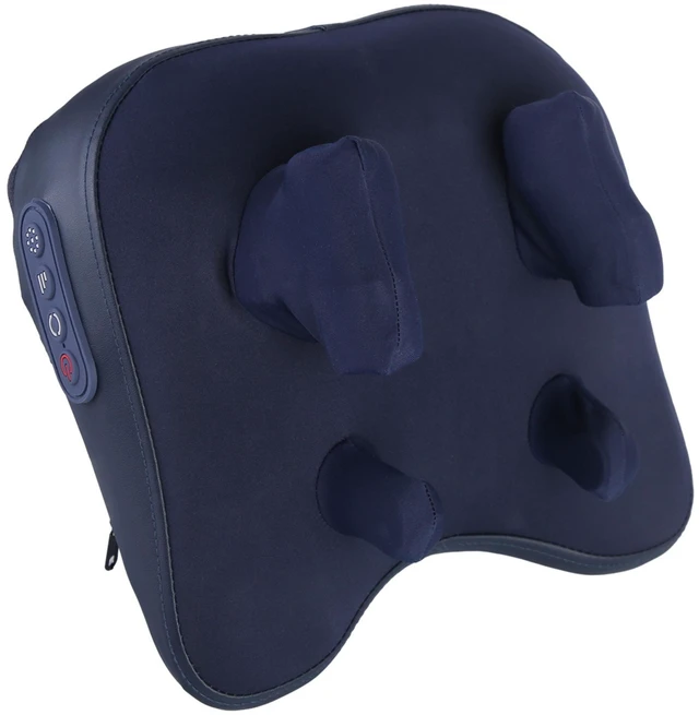 Main image of Fresh Fab Find Cordless Neck Shoulder Massager With Soothing Heating 3 Intensity Levels 2 Heating Levels Electric 4D Shiatsu Deep Kneading Pillow For Back Traps Gift - Navy Blue