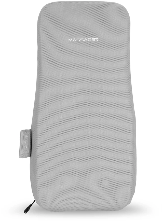 Main image of Fresh Fab Find Full Back Massager With Rolling Kneading Nodes Soothing Heating 3D Deep Tissue Shiatsu Chair Massage Pad For Lumbar Upper Lower Back Gift For Women Me - Gray