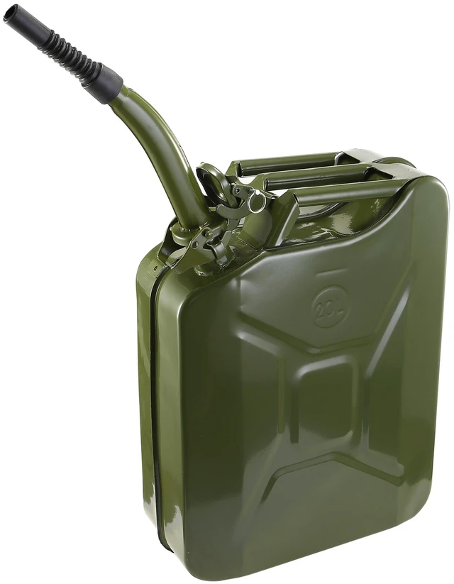 Main image of Fresh Fab Find 5 Gallon Gas Can 20L Spill Proof Steel Jerry Fuel Container - Green