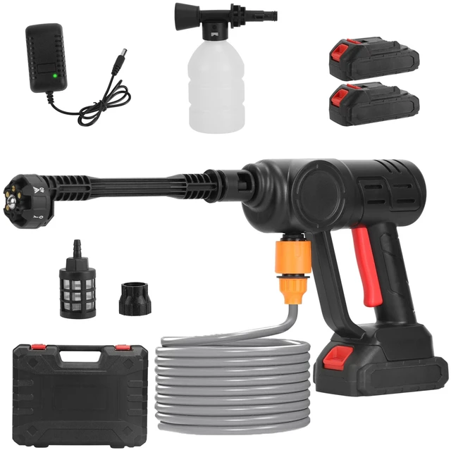 Main image of Fresh Fab Find Cordless Pressure Washer With 6 In 1 Nozzle Portable Electric Power Washer High Pressure Water Sprayer 1000PSI Car Washer Cleaner with 6000mAh 21V Rec - Black