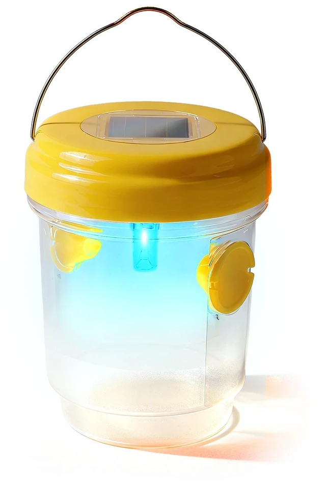 Main image of Fresh Fab Find 3Pack Solar Wasp Traps Outdoor Hanging Insect Catchers with UV Light for Paper Wasps Yellow Jackets Small Hornets Fruit Flies House Flies