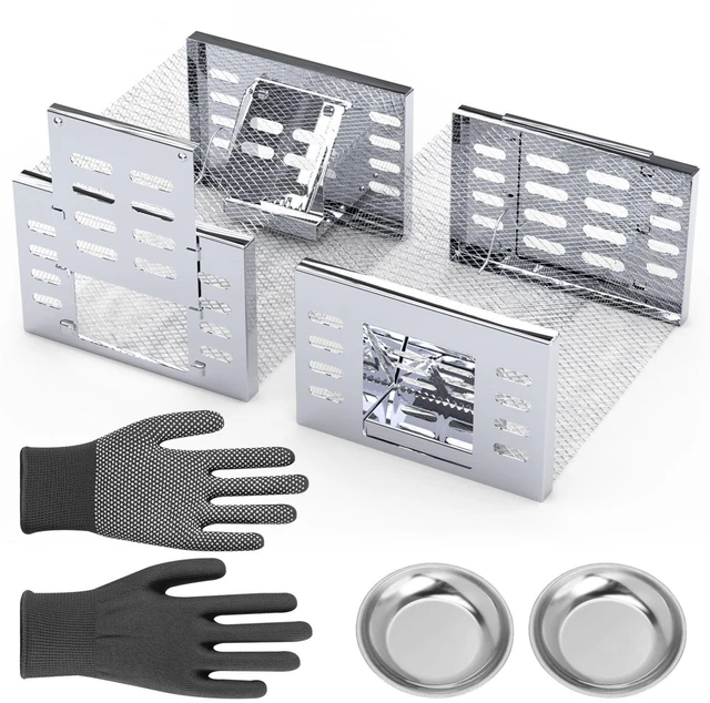 Main image of Fresh Fab Find 2Pcs Humane Rat Trap Catch and Release Live Mouse Cage Traps with Automatic Continuous Cycle Trapping for Chipmunk Rodent Mouse Small Animals - Silver