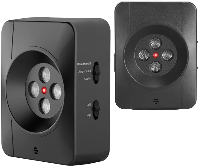 Main image of Fresh Fab Find Ultrasonic Anti-Bark Device Indoor/Outdoor w/ 3 Frequency Settings - Black
