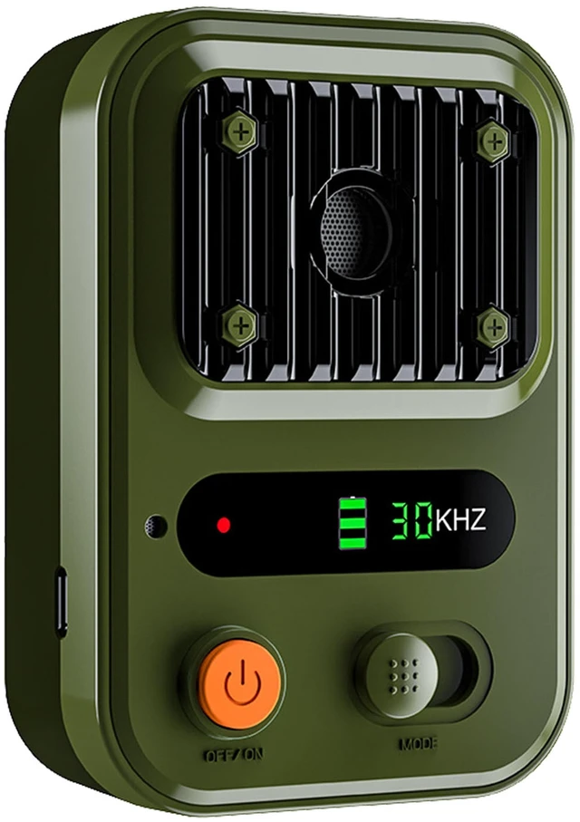 Main image of Fresh Fab Find Ultrasonic Dog Bark Control Box Rechargeable IPX4 Auto Bark Deterrent - Green