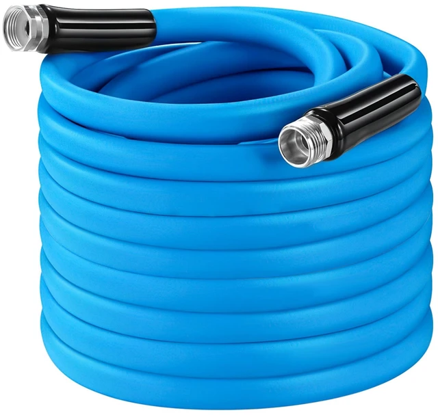 Main image of Fresh Fab Find 25FT/50FT 5/8" Non-Expanding Flexible Garden Hose Heavy Duty PVC Water Hose Leak-Resistant Kink-Free All-weather Burst 500PSI - Blue