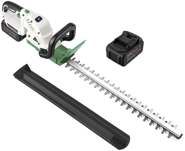 Main image of Fresh Fab Find 20in Cordless Hedge Trimmer 21V Handheld Bush Trimmer Electric Grass Shrub Trimmer with Dual-Action Blades 0.6in Cutting Diameter Safety Lock Adjustab - Green