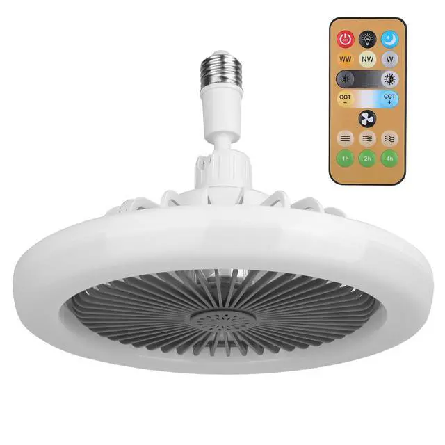 Main image of Fresh Fab Finds Ceiling Fan w/ Light, Remote, E27 Socket, Dimmable Light, 3 Speeds & Timer Function - Gray - One size
