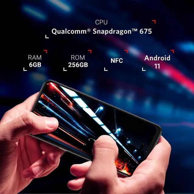 Alt view image 6 of 8 - TCL 10L, Unlocked Android Smartphone, 256GB+6GB RAM, with 6.53" FHD + LCD Display, 48MP Quad Rear Camera System, 4000mAh Battery, Arctic White