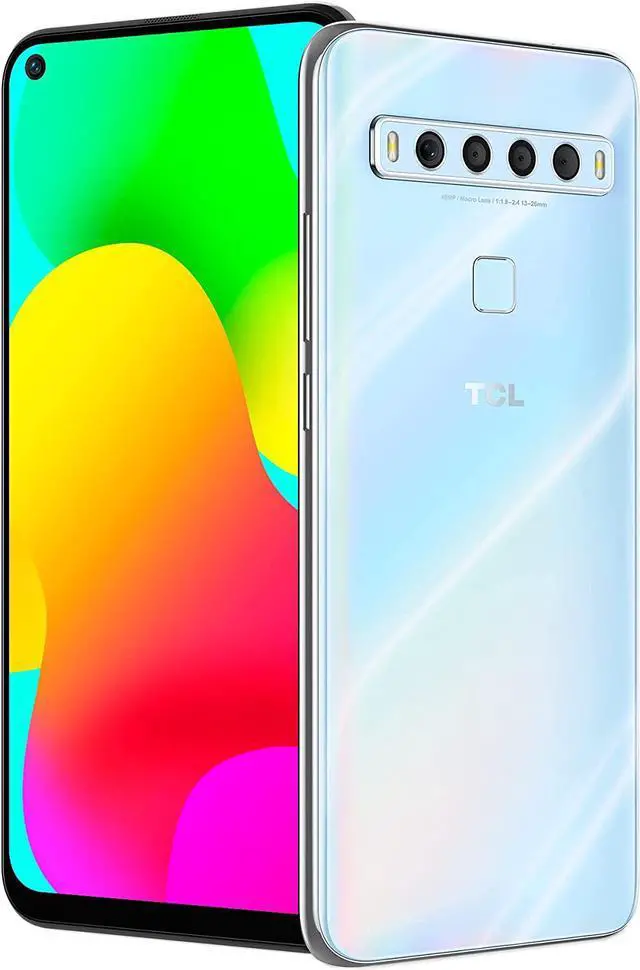 Alt view image 4 of 8 - TCL 10L, Unlocked Android Smartphone, 256GB+6GB RAM, with 6.53" FHD + LCD Display, 48MP Quad Rear Camera System, 4000mAh Battery, Arctic White