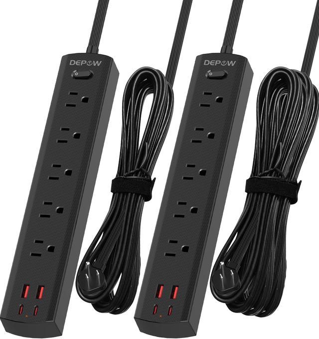 5-Outlet Power Strip Surge Protector with 4 USB Ports (2 USB C