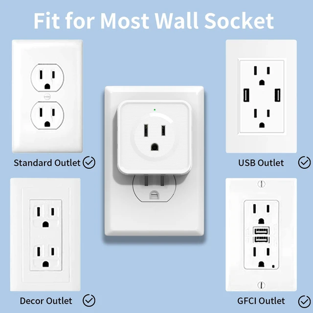 Alt view image 6 of 7 - DEPOW 5-Sided Way Outlet Splitter, 4 Pack Multi Plug Outlet Extender, 3 Prong Flat Wall Plug Extender, Small Electrical Outlet Expander for Cruise Ship, Travel, Home, Office, Dorm Essentials