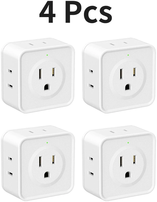 Main image of DEPOW 5-Sided Way Outlet Splitter, 4 Pack Multi Plug Outlet Extender, 3 Prong Flat Wall Plug Extender, Small Electrical Outlet Expander for Cruise Ship, Travel, Home, Office, Dorm Essentials