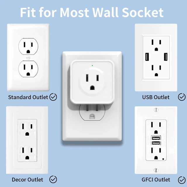 Alt view image 6 of 6 - DEPOW 5-Sided Way Outlet Splitter, 2 Pack Multi Plug Outlet Extender, 3 Prong Flat Wall Plug Extender, Small Electrical Outlet Expander for Cruise Ship, Travel, Home, Office, Dorm Essentials 2pcs