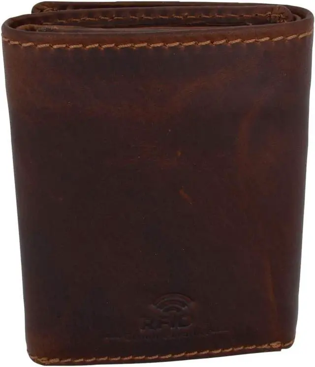 Main image of Cazoro RFID Blocking Mens Vintage Leather Classic Trifold Credit Card ID Holder Wallet