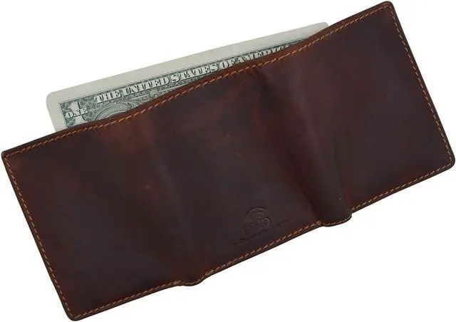 Alt view image 5 of 7 - Cazoro RFID Blocking Mens Vintage Leather Classic Trifold Credit Card ID Holder Wallet