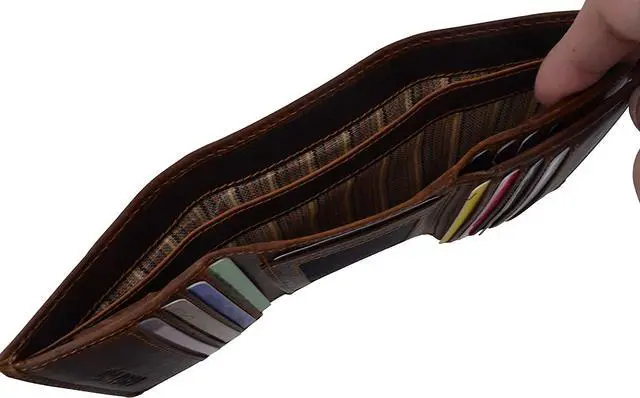 Alt view image 6 of 7 - Cazoro RFID Blocking Mens Vintage Leather Classic Trifold Credit Card ID Holder Wallet