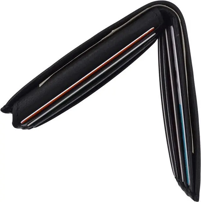 Alt view image 7 of 7 - Kids Genuine Leather Slim Flap Up Card ID Bifold Wallet