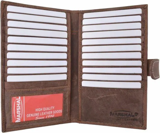 Main image of Men's RFID Blocking Soft Vintage Leather Bifold Credit Card Holder with Closure