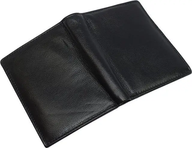 Alt view image 6 of 7 - Marshal Men's Genuine Leather Hipster Style Bifold Trifold RFID Blocking Wallet with ID Window (Black)