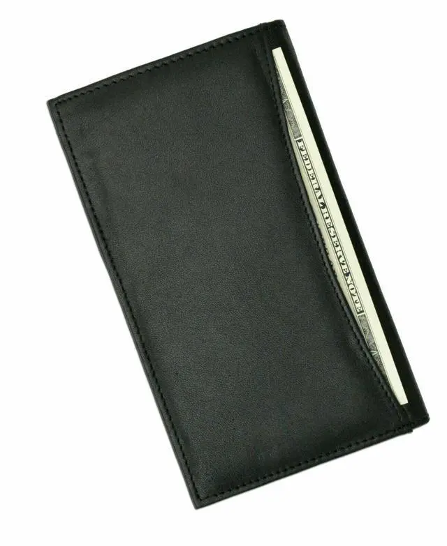 Alt view image 5 of 7 - Black RFID Blocking Wallet Leather Bifold 19+ Credit Card ID Checkbook Holders