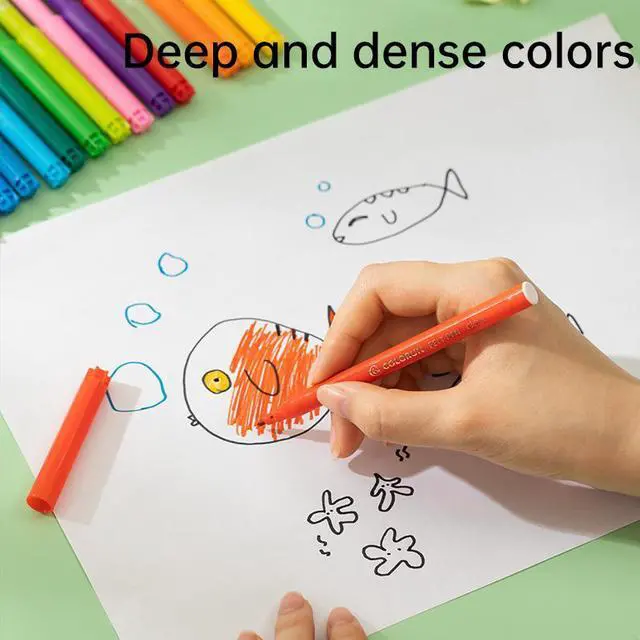 Alt view image 2 of 7 - Deli 24 Watercolor Markers Flexible Brush Tip Washable Fabric Painting Watercolor Brush Pens Set for Card Making, DIY Crafts