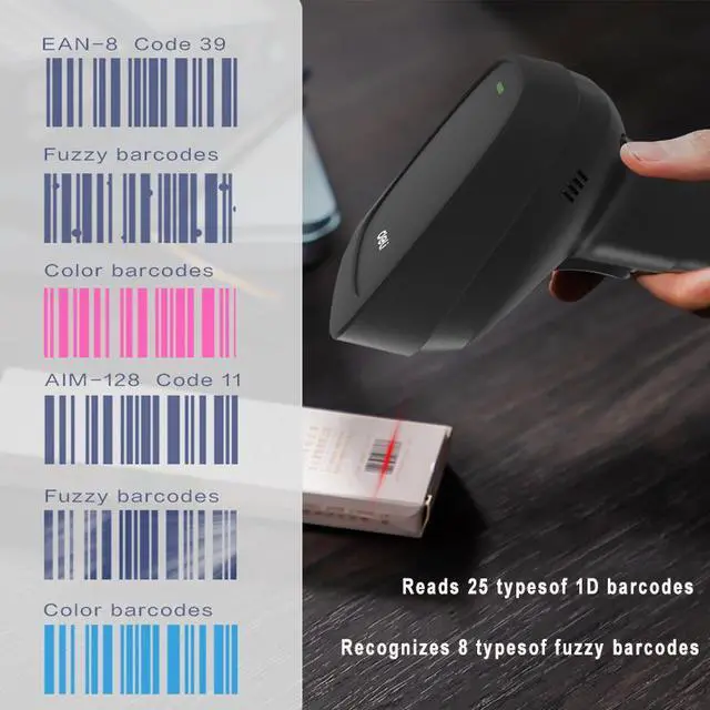 Alt view image 4 of 7 - Deli Barcode Scanner 1D Laser Bar Code Reader USB Handheld Support Automatic Screen Scanning