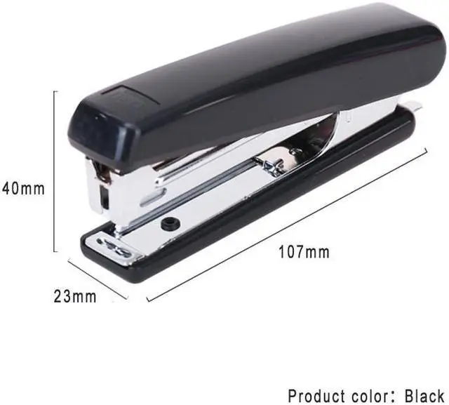 Alt view image 2 of 7 - Deli Desktop Stapler 15 Sheet Capacity Office Stapler Light Duty Stapler Durable Metal Stapler for Desk Black