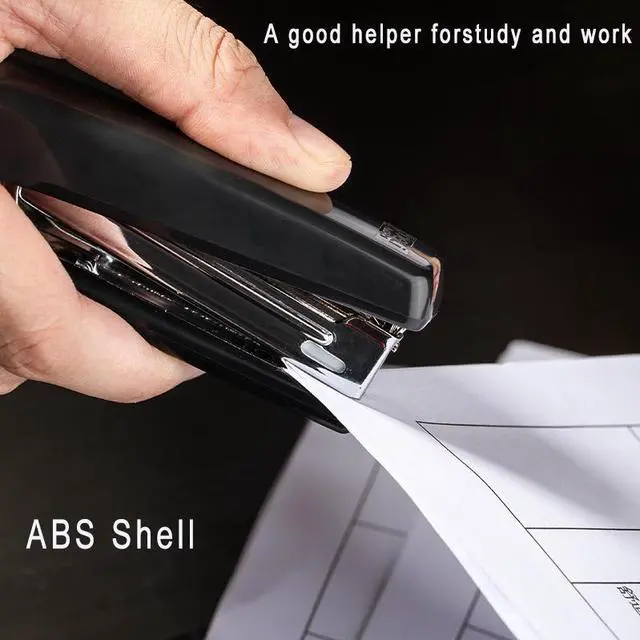 Alt view image 3 of 7 - Deli Desktop Stapler 15 Sheet Capacity Office Stapler Light Duty Stapler Durable Metal Stapler for Desk Black