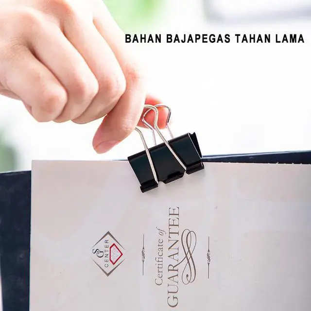 Alt view image 3 of 7 - Deli Basics Binder Clip 32mm Medium Binder Clips 12 Pcs Clips for Office, Home, School