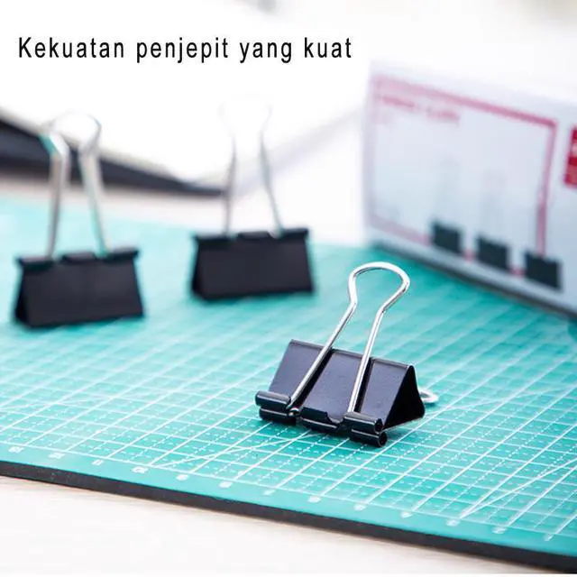 Alt view image 6 of 7 - Deli Basics Binder Clip 32mm Medium Binder Clips 12 Pcs Clips for Office, Home, School