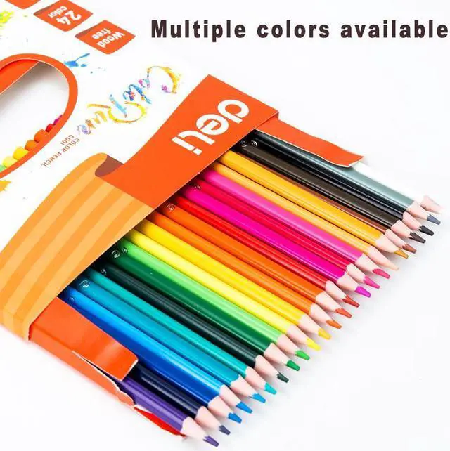 Alt view image 7 of 7 - Deli Colored Pencil Watercolor Pencil Set Drawing Luminance 24 Pack Colored Pencils with Adult Coloring Premium Art School Supplies Smooth