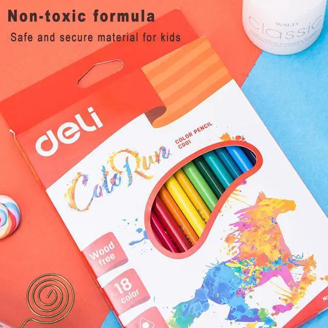 Alt view image 6 of 7 - Deli Colored Pencil Watercolor Pencil Set Drawing Luminance 24 Pack Colored Pencils with Adult Coloring Premium Art School Supplies Smooth