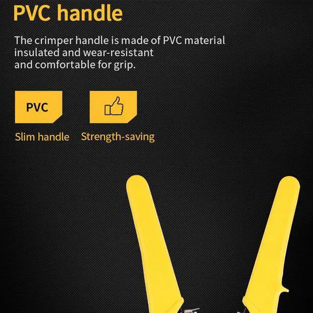 Alt view image 6 of 7 - Deli Terminal Crimper Data Cable Crimper Wire Stripper Wire Cutter Network Cable Telephone Cable