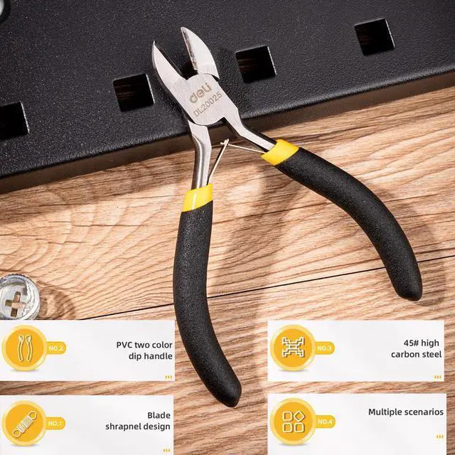 Alt view image 3 of 7 - Diagonal Pliers Diagonal Cutting Pliers Cable Wire Cutter Repair Hand Tool 5 inch Cutting Pliers Hight Carbon Steel Plastic Tweezers