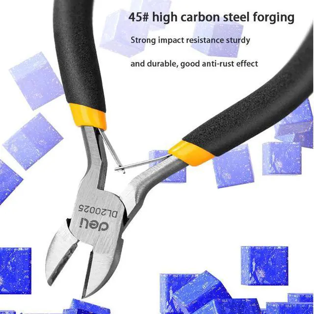Alt view image 6 of 7 - Diagonal Pliers Diagonal Cutting Pliers Cable Wire Cutter Repair Hand Tool 5 inch Cutting Pliers Hight Carbon Steel Plastic Tweezers