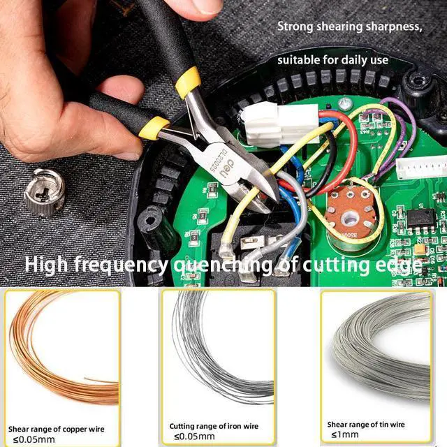 Alt view image 2 of 7 - Diagonal Pliers Diagonal Cutting Pliers Cable Wire Cutter Repair Hand Tool 5 inch Cutting Pliers Hight Carbon Steel Plastic Tweezers