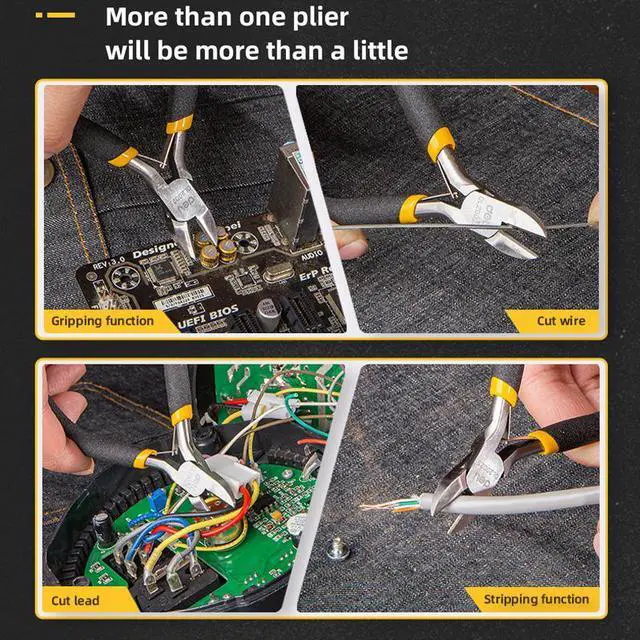 Alt view image 7 of 7 - Diagonal Pliers Diagonal Cutting Pliers Cable Wire Cutter Repair Hand Tool 5 inch Cutting Pliers Hight Carbon Steel Plastic Tweezers