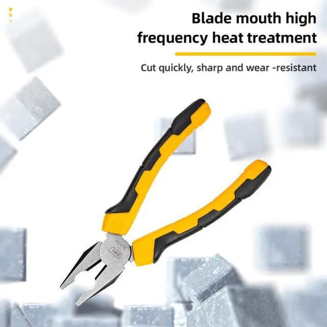 Alt view image 6 of 7 - Deli Pliers Set 3-Pi Combination Plier Long Nose Plier Diagonal Cutting Plier Ergonomic Non Slip Soft CR-V Tool, Home Improvement