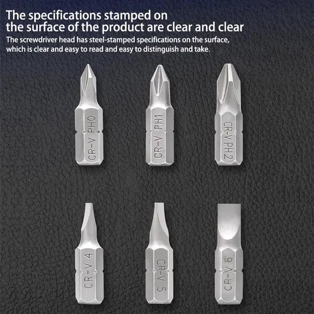 Alt view image 4 of 7 - Deli 7-in-1 Ratcheting Multi-Bit Screwdriver Set Quick-load Mechanism Screwdriver