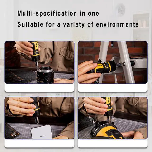 Alt view image 7 of 7 - Deli 7-in-1 Ratcheting Multi-Bit Screwdriver Set Quick-load Mechanism Screwdriver
