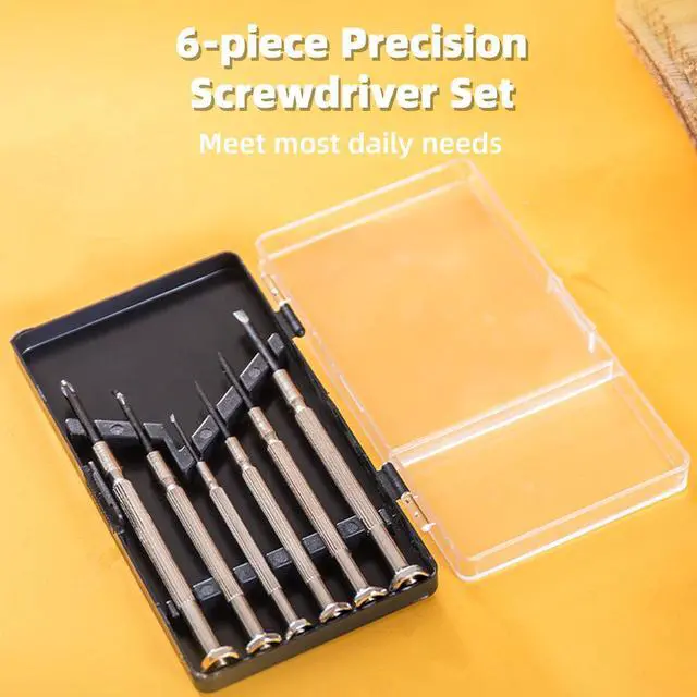 Alt view image 2 of 7 - 6PCS Mini Screwdriver Set with Case,Precision Screwdriver Eyeglass Precision Repair Tool Kit