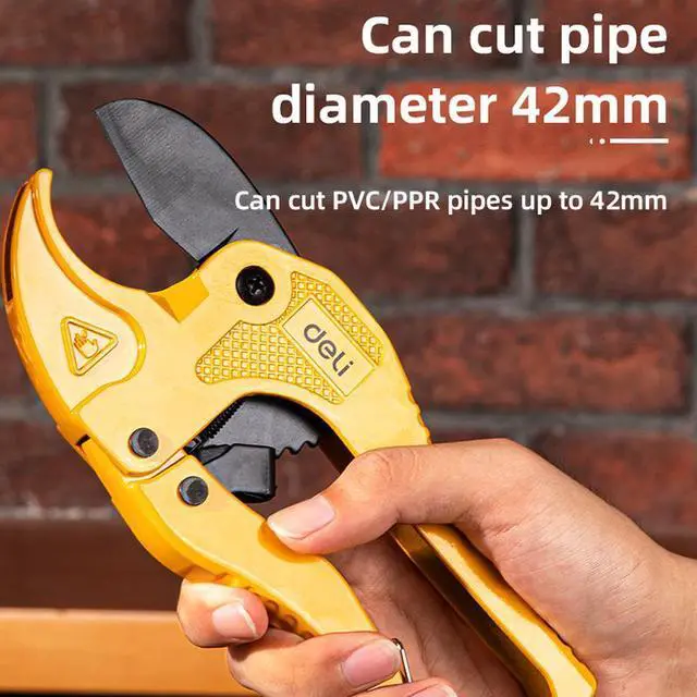 Alt view image 4 of 7 - Pipe Tube Tubing Cutter Hose Scissors for Cutting PVC and PPR Plastic Hoses Plumbers Deli