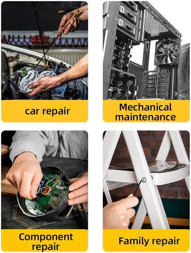 Alt view image 7 of 7 - Deli Long Ball End Blacken Hex Key Set Cr-v materail L Shape Precise and Chamfered Tips Laser Scale