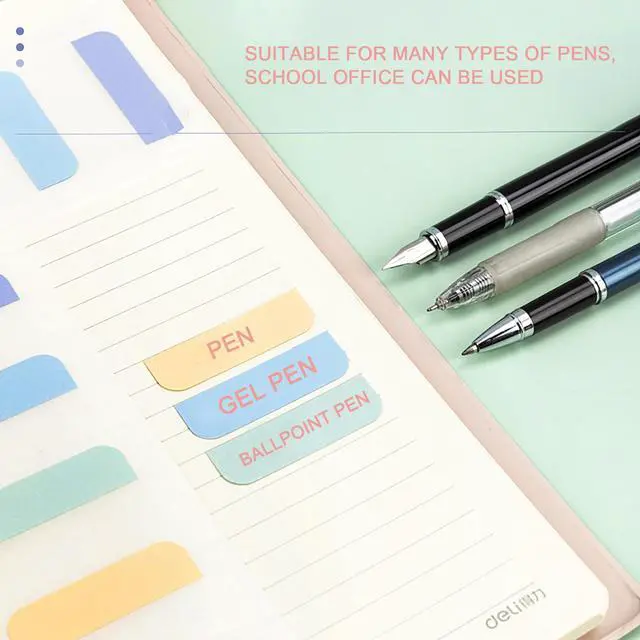 Alt view image 5 of 7 - deli 50 Pcs Page Tabs Sticky for Book Sticky Tabs for Planner Sticky Index Tabs Self Adhesive Page Markers Tabs Notebook Tabs Stick on Divider Sticky Note Tabs Paper Tabs Ultra Tabs Book Tabs(L)