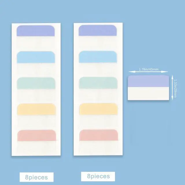 Alt view image 2 of 7 - deli 50 Pcs Page Tabs Sticky for Book Sticky Tabs for Planner Sticky Index Tabs Self Adhesive Page Markers Tabs Notebook Tabs Stick on Divider Sticky Note Tabs Paper Tabs Ultra Tabs Book Tabs(L)