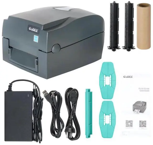 Alt view image 7 of 7 - Thermal Label Printer Desktop Ribbon Printer Shipping Label Maker Printer G530U