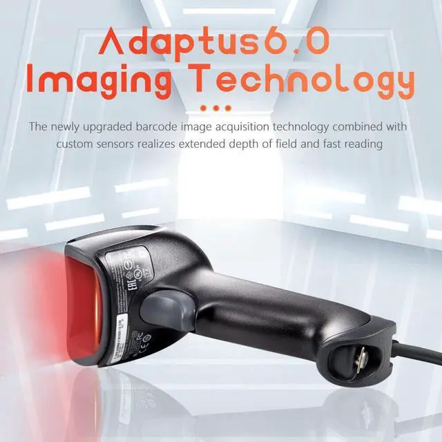 Alt view image 3 of 7 - MECARE Xenon 1900g Wired General Duty Barcode Scanner, 1D, PDF417, 2D, HD Focus, RS232/USB/KBW/IBM, Black, USB Kit - 1900GHD-2USB